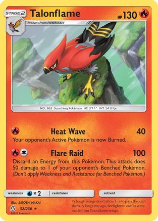 Talonflame (32)/236 Rare Reverse Holofoil