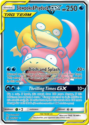 Slowpoke & Psyduck GX (Full Art) (217)/236 Ultra Rare Holofoil