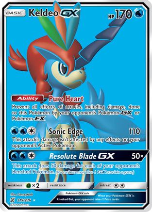 Keldeo GX (Full Art) (219)/236 Ultra Rare Holofoil
