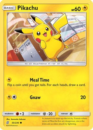 Pikachu (55) (55)/236 Common Reverse Holofoil
