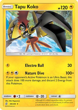 Tapu Koko (69)/236 Holo Rare Holofoil