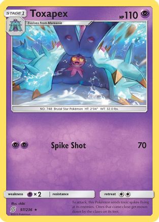 Toxapex (97)/236 Rare Reverse Holofoil