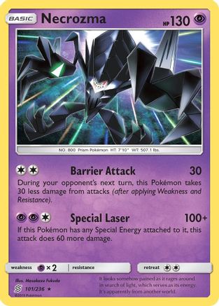 Necrozma (101)/236 Rare Reverse Holofoil