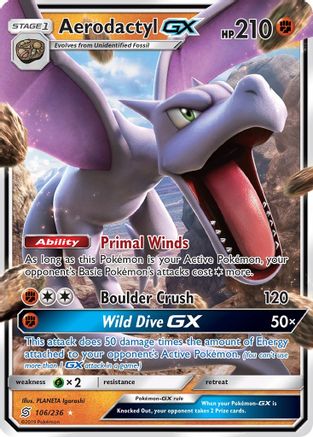Aerodactyl GX (106)/236 Ultra Rare Holofoil