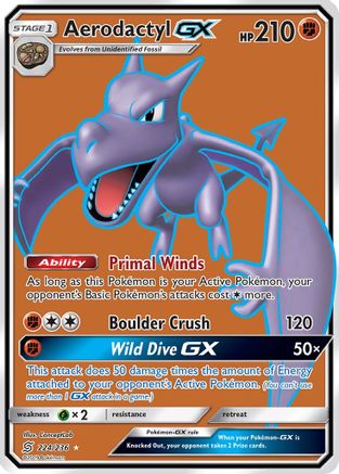 Aerodactyl GX (Full Art) (224)/236 Ultra Rare Holofoil