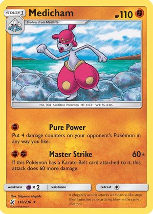 Medicham (110)/236 Rare Reverse Holofoil