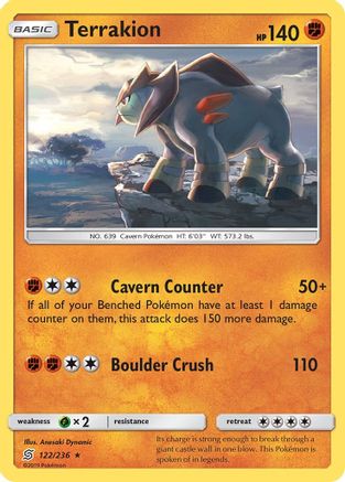 Terrakion (122)/236 Holo Rare Holofoil