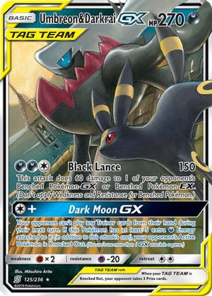 Umbreon & Darkrai GX (125)/236 Ultra Rare Holofoil (Cabinet-NM)