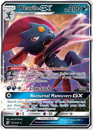 Weavile GX (132)/236 Ultra Rare Holofoil