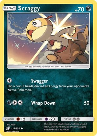 Scraggy (137)/236 Common Reverse Holofoil