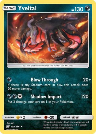 Yveltal (139)/236 Holo Rare Reverse Holofoil
