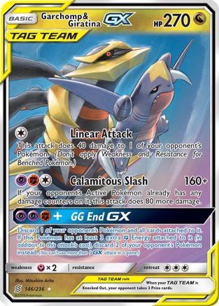 Garchomp & Giratina GX (146)/236 Ultra Rare Holofoil