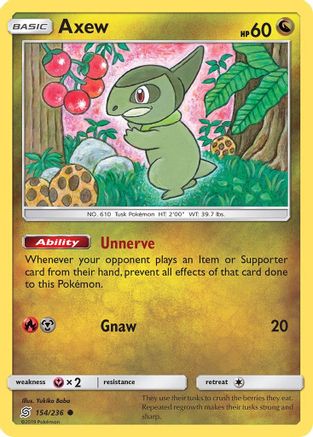 Axew (154)/236 Common Reverse Holofoil