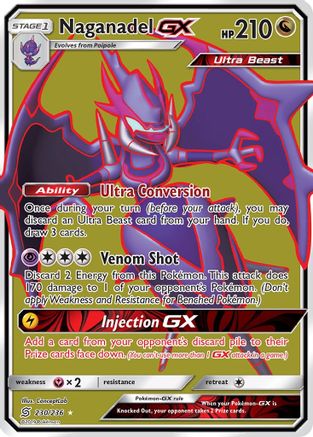 Naganadel GX (Full Art) (230)/236 Ultra Rare Holofoil