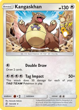 Kangaskhan (163)/236 Holo Rare Reverse Holofoil