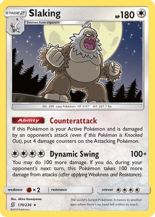 Slaking (170)/236 Holo Rare Reverse Holofoil