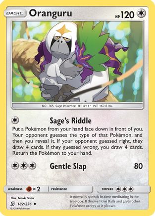 Oranguru (182)/236 Uncommon Reverse Holofoil