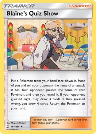 Blaine's Quiz Show (186)/236 Uncommon Reverse Holofoil