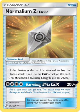 Normalium Z: Tackle (203)/236 Uncommon Reverse Holofoil