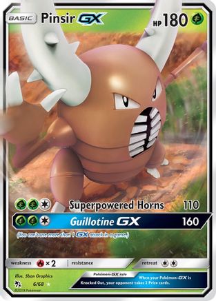 Pinsir GX (6)/68 Ultra Rare Holofoil