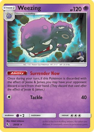 Weezing (29)/68 Rare Reverse Holofoil