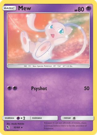 Mew (32)/68 Rare Reverse Holofoil
