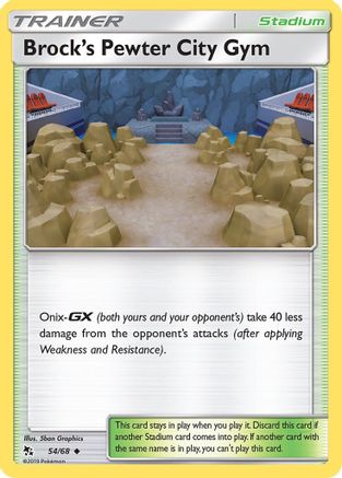 Brock's Pewter City Gym (54)/68 Uncommon Reverse Holofoil