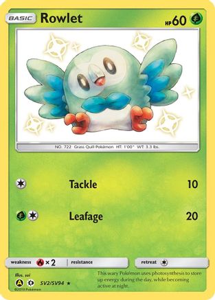 Rowlet (SV2)/94 Shiny Holo Rare Holofoil