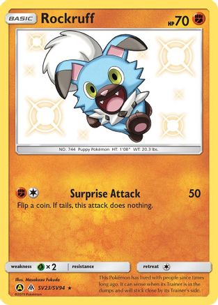 Rockruff (SV23)/94 Shiny Holo Rare Holofoil