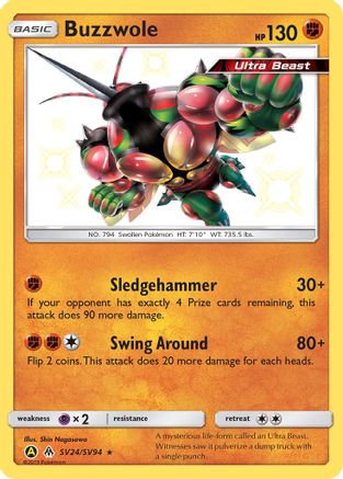 Buzzwole (SV24)/94 Shiny Holo Rare Holofoil