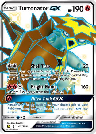 Turtonator GX (SV52)/94 Shiny Holo Rare Holofoil