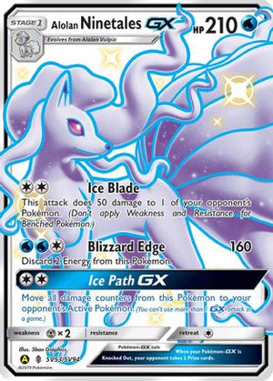 Alolan Ninetales GX (SV53)/94 Shiny Holo Rare Holofoil (Cabinet-NM)