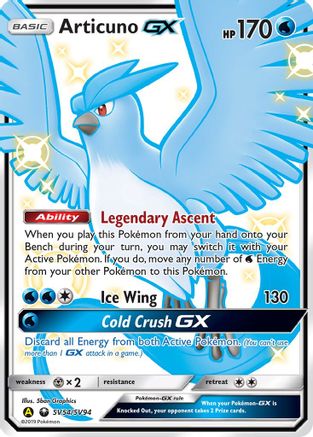 Articuno GX (SV54)/94 Shiny Holo Rare Holofoil