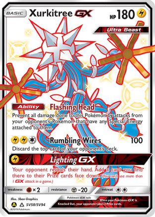Xurkitree GX (SV58)/94 Shiny Holo Rare Holofoil