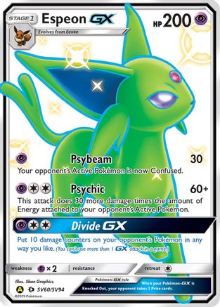 Espeon GX (SV60)/94 Shiny Holo Rare Holofoil