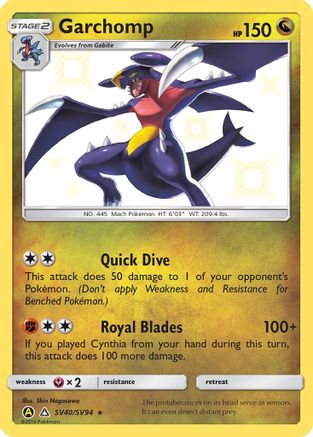 Garchomp (SV40)/94 Shiny Holo Rare Holofoil