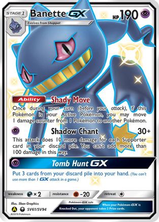 Banette GX (SV61)/94 Shiny Holo Rare Holofoil