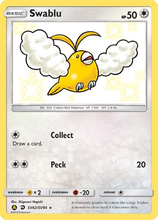 Swablu (SV42)/94 Shiny Holo Rare Holofoil