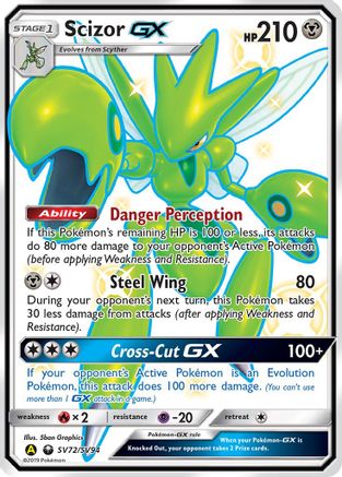 Scizor GX (SV72)/94 Shiny Holo Rare Holofoil
