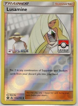 Lusamine - 153a/156 (League Challenge) [2nd Place] (153a) Promo Reverse Holofoil