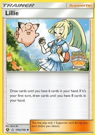 Lillie - 125a/156 (Regional Championships) (125a)/156 Promo Reverse Holofoil