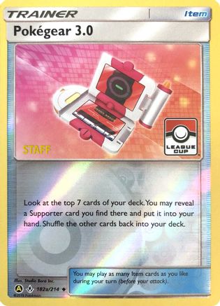 Pokegear 3.0 - 182a/214 (League Cup) [Staff] (182a) Promo Reverse Holofoil