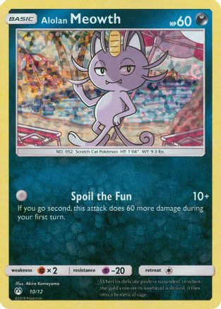 Alolan Meowth - 10/12 (10)/12 Promo Holofoil