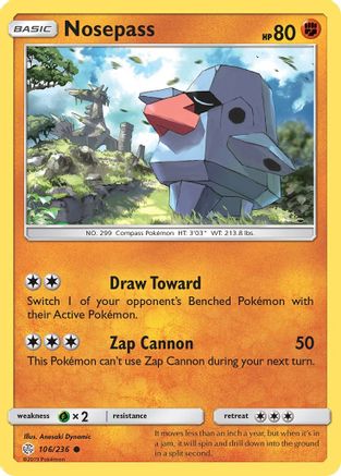 Nosepass (106)/236 Common Reverse Holofoil
