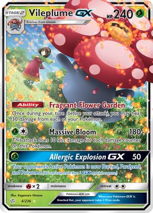 Vileplume GX (4)/236 Ultra Rare Holofoil