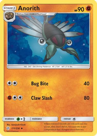 Anorith (111)/236 Uncommon Reverse Holofoil