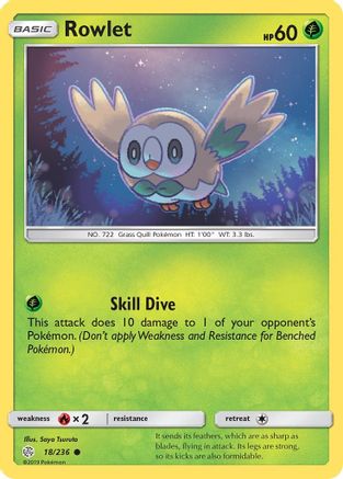 Rowlet - 18/236 (18)/236 Common Reverse Holofoil