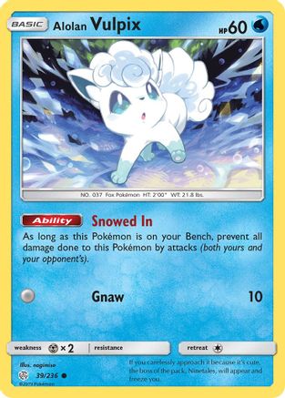 Alolan Vulpix (39)/236 Common Reverse Holofoil