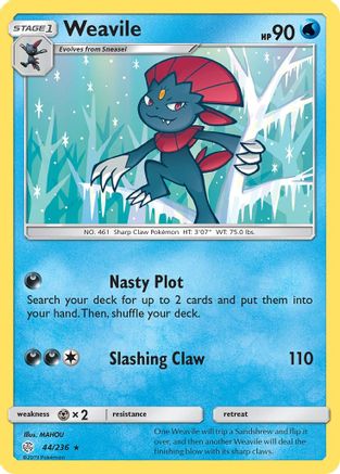 Weavile (44)/236 Rare Reverse Holofoil