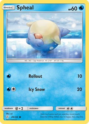 Spheal - 49/236 (49)/236 Common Reverse Holofoil